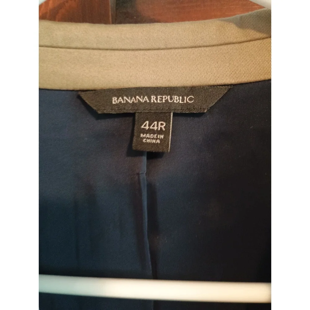 Tan Banana Republic Men's Sport Coat 44R Slim Fit Rapid‎ Movement Blazer